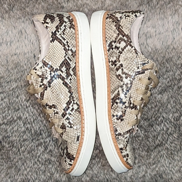 Zara Faux Python Lace Up Sneaker Women's 8 - Picture 9 of 12